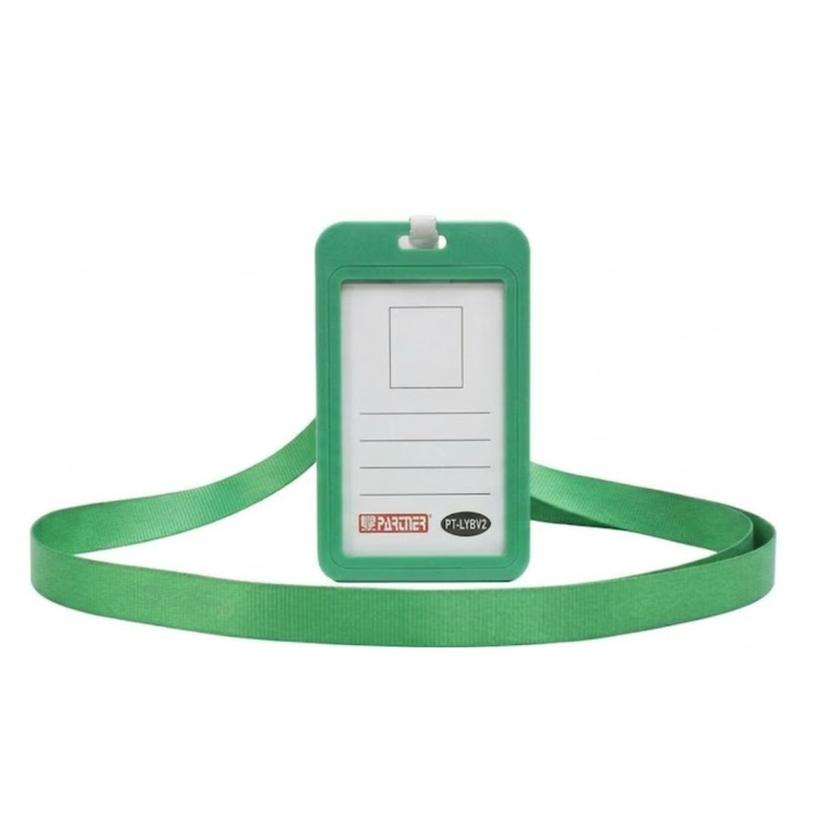Partner ID Card Holder With Lanyrad Green PT-LYBV2